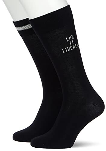 Gant D1. Socks 2-Pack Calcetines, Black, 40/42 para Hombre