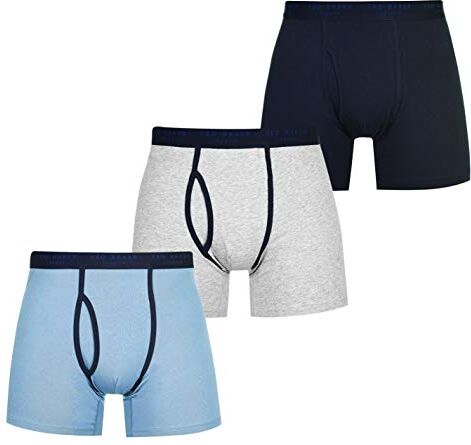 Ted Baker London Men's Cotton Boxer Brief-Pack of 3 Ropa Interior de Hombres, Nvy/Provbl/Htrgry (Solid), M