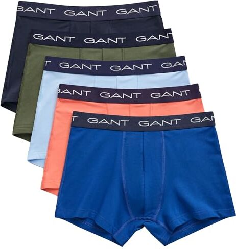 Gant Trunk 5-Pack Bóxer, Color Azul, M para Hombre