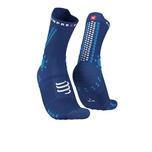 COMPRESSPORT Pro Racing Socks v4.0 Trail Calcetines, Sodalite/Fluo Blue, 39-41 Unisex-Adult