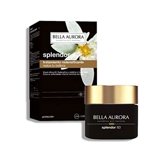 Bella Aurora Crema Facial de Día Anti-Edad 60+ Años SPF 20, 50 ml Anti-manchas, Anti-Arrugas y Despigmentante   Efecto Lifting   Ácido Hialurónico   SPLENDOR 60