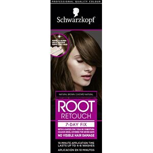 Schwarzkopf Root Retouch - Retoca Raíces duración 7 días, Cubre Canas 7 day fix, Tono Castaño Oscuro