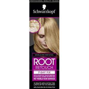Schwarzkopf Root Retouch - Retoca Raíces duración 7 días, Cubre Canas 7 day fix, Tono Rubio Natural