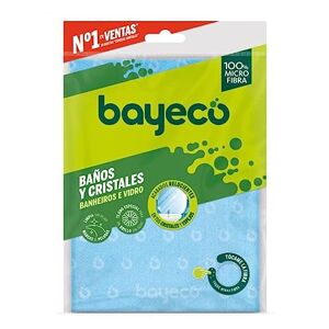 Bayeco - Bayeta cristales y baños - Solución perfecta para espejos, cristales y limpieza del baño - Bayeta microfibra con gran capacidad de absorción - No deja marcas y pelusas - 1 unidad