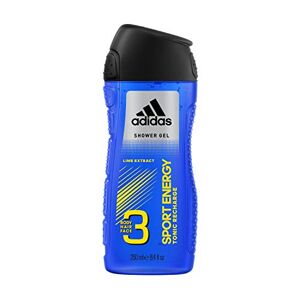 Adidas Gel de ducha Sport Energy 3 en 1 250 ml, 1 Unidad