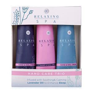 accentra Set de cuidado de manos accentra Relax SPA en caja de regalo, 3 x 60 ml de crema de manos y uñas, fragancia: lavanda y manzanilla, regalo para mujeres