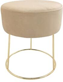 Echtwerk Taburete Marilyn con Superficie de Terciopelo, 35,5 x 35,5 x 40,5 cm, hasta 150 kg, Color Crema