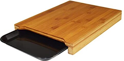 Jocca - Tabla de Cortar de Cocina de Madera Bambú con bandeja Resistente   Tablero Bambú Higiénico   Tablas de Cocina 36x27,5x4   Utensilios de Cocina Originales