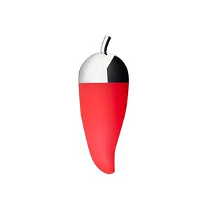 Alessi - Piccantino JHT02 - Picador de Chile de Diseño, en Goma Silicónica, Rojo y Acero Inoxidable 18/10 Brillante