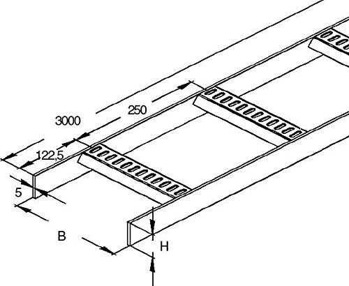 Niedax - Escalera de cable klm 60303, linz