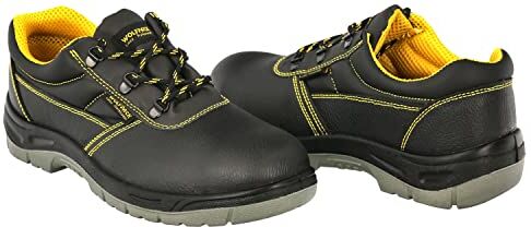 WOLFPACK LINEA PROFESIONAL - Zapatos Seguridad S3 Piel Negra Nº 42 Vestuario Laboral,calzado Seguridad, Botas Trabajo. (Par)