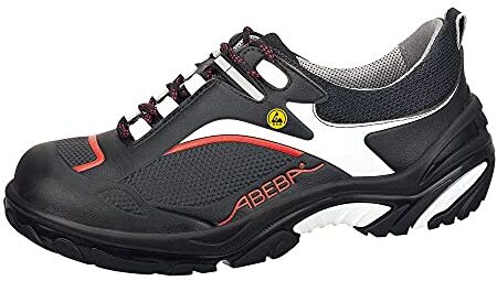 Abeba - Calzado de protección para Hombre Multicolor Negro/Rojo 38