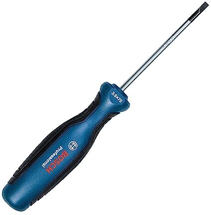 Bosch Professional Destornillador plano, cromo vanadio, mango softgrip, Azul, SL3.5