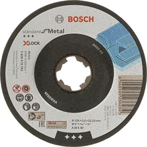 Bosch Professional 1x Disco de Corte X-LOCK Standard for Metal (para Metal, Ø 125 x 2,5 x 22,23 mm, Cóncavo, Accesorio Amoladora)