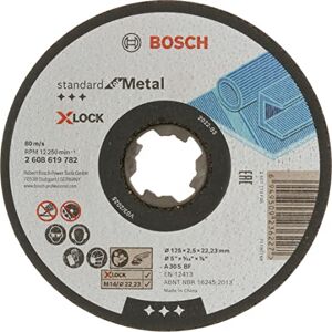 Bosch Professional 1x Disco de Corte X-LOCK Standard for Metal (para Metal, Ø 125 x 2,5 x 22,23 mm, Recto, Accesorio Amoladora)