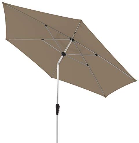 Doppler Sombrilla de Aluminio SL-AZ 330 - Sombrilla Plegable para balcón o terraza - Aprox. 330 cm - Greige-Taupe