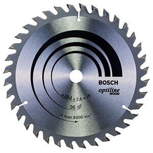 Bosch 2 608 640 818 - Hoja de sierra circular Optiline Wood - 184 x 16 x 2,6 mm, 36 (pack de 1)