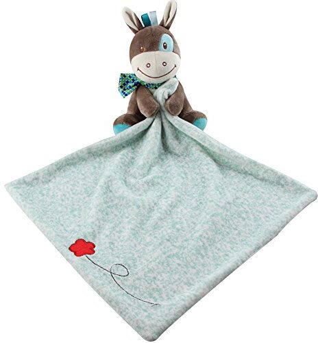 Inchant Bebé Etiqueta Manta de seguridad,Peluche de Felpa Manta de Seguridad para Bebés, Manta para niños pequeños, Juguete de peluche de seguridad, Bebé suave Juguete(Burro)