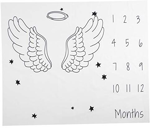 Zerodis Manta de hito mensual para bebé, Calendario Fondo para fotografía de bebé, Accesorio para el Crecimiento del bebé Manta de Fondo para fotografía para bebés de 0 a 12 Meses(#4 100 x 120cm)