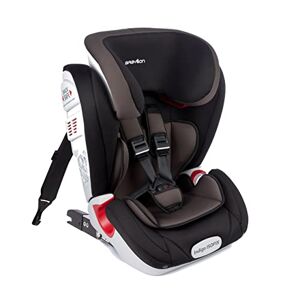 BABYLON silla coche Indigo ISOFIX. Silla coche bebe para Niños 9-36 kg. Silla coche grupo 1-2-3 isofix. Silla bebe coche ECE R44 / 04 negro/gris