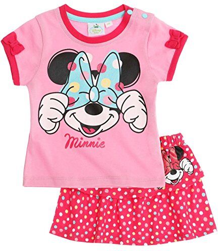 Conjunto falda y camiseta manga corta bebé niña Minnie rosa de 3 a 24 Meses rosa Rose Talla:12 meses