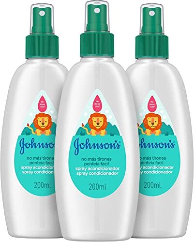 Johnson's Baby Acondicionador en Spray No Más Tirones para Niños y Bebés, Desenredante, Cabello Largo o Rizado, Hipoalergénico, 200 ml