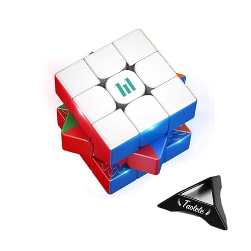 TaoLeLe Cubo de Velocidad, HuaMeng YS3M 3x3 Speed Cube Magnética Versión Cubo Mágico Profesional Sin Etiqueta Durable y Flexible Puzzle Cube para Niños Adultos Niños Niñas Regalos