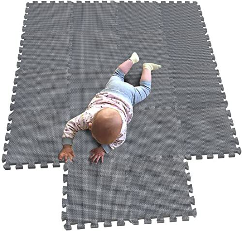 MQIAOHAM Alfombra Bebe Carpet de Espuma eva Grande Infantiles Juguete Manta Parque Play Puzzle tapete Gris 112