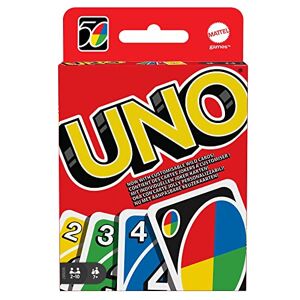 Mattel Games UNO Original - Juego de Cartas Familiar - Clásico - Baraja Multicolor de 112 Cartas - De 2 a 10 Jugadores - Para Niños y Adultos - Regalo para 7+ Años
