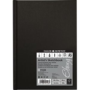 Daler Rowney Ebony Cuaderno Dibujo Cosido Tapa Negra Retrato A5 160G 54 hojas Daler Rowney Ebony Cuaderno Dibujo Cosido Tapa Negra Retrato A5 160G 54 hojas
