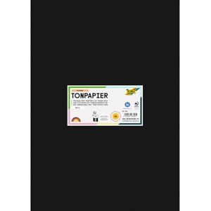 Folia 6390 - Papel de tono negro - 50 hojas - Base para manualidades Folia 6390 - Papel de tono negro - 50 hojas - Base para manualidades