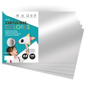 m-office Cartulina de Colores Metalizadas, Cartulina DIN A4 (21x29,7cm) Cartulinas de Colores 230gr para Manualidades, Diseños Creativos y Proyectos de Arte, Brillo Reflectante · (125 hojas, Plata) m-office Cartulina de Colores Metalizadas, Cartulina DIN A4 (21x29,7cm) Cartulinas de Colores 230gr para Manualidades, Diseños Creativos y Proyectos de Arte, Brillo Reflectante · (125 hojas, Plata)