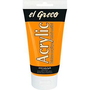 KREUL 28504 El Greco Acrílico, tubo de 150 ml en amarillo indio, pintura acrílica brillante de alta pigmentación en calidad de estudio, pintable como mantequilla, para pintura empastada KREUL 28504 El Greco Acrílico, tubo de 150 ml en amarillo indio, pintura acrílica brillante de alta pigmentación en calidad de estudio, pintable como mantequilla, para pintura empastada
