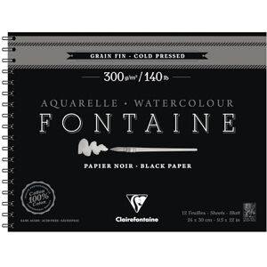 Papel de arte Clairefontaine 975311C - Negro - 12 hojas Papel de arte Clairefontaine 975311C - Negro - 12 hojas
