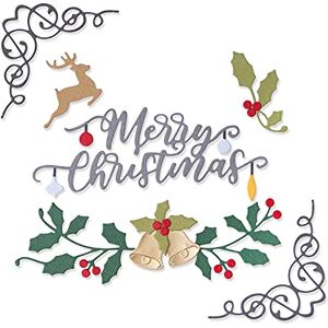 Sizzix Thinlits Die Set 10PK-Festive Elements, -Juego de Troqueles (10 Unidades), Plástico Papel, Multicolor, Talla única Sizzix Thinlits Die Set 10PK-Festive Elements, -Juego de Troqueles (10 Unidades), Plástico Papel, Multicolor, Talla única