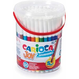 CARIOCA Joy Bote de 100 Rotuladores de Punta Fina Tinta Superlavable y No Tóxica Punta 2,8 mm de Gran Cobertura Colores Brillantes Ideal para Colegios, Academias y Familias Numerosas CARIOCA Joy Bote de 100 Rotuladores de Punta Fina Tinta Superlavable y No Tóxica Punta 2,8 mm de Gran Cobertura Colores Brillantes Ideal para Colegios, Academias y Familias Numerosas