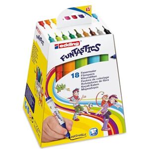 Edding 14 FUNTASTICS -bolígrafos para colorear para niños -juego de 18-plumilla redonda de 3 mm-para colorear de forma divertida sobre papel y cartulina de color claro-lavable de la piel y los tejidos Edding 14 FUNTASTICS -bolígrafos para colorear para niños -juego de 18-plumilla redonda de 3 mm-para colorear de forma divertida sobre papel y cartulina de color claro-lavable de la piel y los tejidos