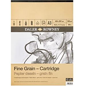Daler Rowney Fine Grain Cartridge Bloc Dibujo Fino Encolado Retrato A3 160G 30 hojas Daler Rowney Fine Grain Cartridge Bloc Dibujo Fino Encolado Retrato A3 160G 30 hojas