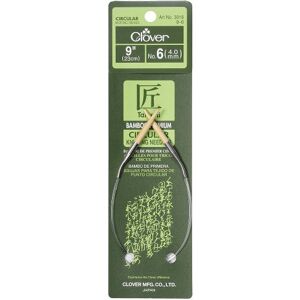 Clover Bamboo Circular Knitting Needles 9"-Size 6 Clover Bamboo Circular Knitting Needles 9"-Size 6