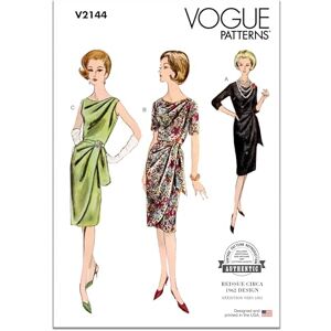 Vogue Patrones de costura para vestidos y cinturón vintage para mujer Y5 (18-20-22-24-26) Vogue Patrones de costura para vestidos y cinturón vintage para mujer Y5 (18-20-22-24-26)