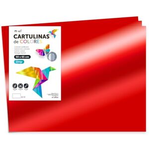 m-office Cartulina de Colores Metalizadas, Tamaño Grande 50x65 cm, Cartulinas de Colores gr para Manualidades, Diseños Creativos y Proyectos de Arte, Brillo Reflectante · (125 hojas, Rojo) m-office Cartulina de Colores Metalizadas, Tamaño Grande 50x65 cm, Cartulinas de Colores gr para Manualidades, Diseños Creativos y Proyectos de Arte, Brillo Reflectante · (125 hojas, Rojo)