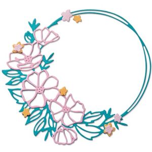 Sizzix Set de Troqueles Thinlits, diseño Floral Redondo, Plástico Papel, Silver, One Size Sizzix Set de Troqueles Thinlits, diseño Floral Redondo, Plástico Papel, Silver, One Size