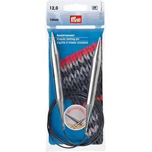 Prym Rundstricknadeln MS 100 cm 12,00 mm silberfarbig Agujas Redondas, latón, Plateado, 12,0 mm Prym Rundstricknadeln MS 100 cm 12,00 mm silberfarbig Agujas Redondas, latón, Plateado, 12,0 mm