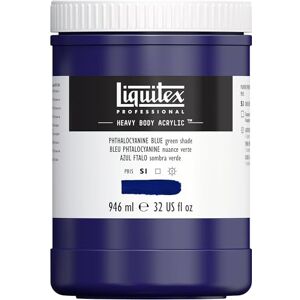 Liquitex Color acrílico Heavy Body, azul ftalo, 946 ML Liquitex Color acrílico Heavy Body, azul ftalo, 946 ML