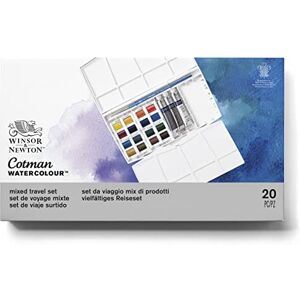 Winsor & Newton acuarela Cotman Caja de acuarela Pintor Plus set de 16 medio godets + 3 tubos de 8ml, colores surtidos Winsor & Newton acuarela Cotman Caja de acuarela Pintor Plus set de 16 medio godets + 3 tubos de 8ml, colores surtidos
