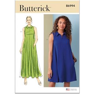 Butterick Patrón de papel para vestido de mujer en dos longitudes U5 (16-18-20-22-24) Butterick Patrón de papel para vestido de mujer en dos longitudes U5 (16-18-20-22-24)