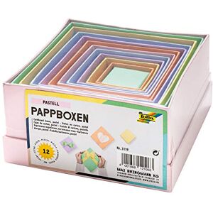 Folia Cajas de cartón de diseño Rectangular, en Colores Pastel, 12 Unidades, en Diferentes tamaños, Bonito Envoltorio de Regalo para Decorar y diseñar Individualmente, Ideal para Cualquier Folia Cajas de cartón de diseño Rectangular, en Colores Pastel, 12 Unidades, en Diferentes tamaños, Bonito Envoltorio de Regalo para Decorar y diseñar Individualmente, Ideal para Cualquier