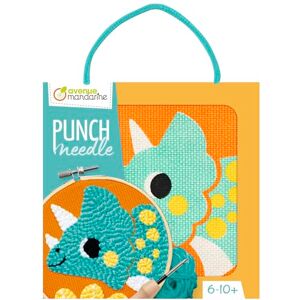 Avenue Mandarine Cuadro de bordar punch needle, kit de punto de cruz infantil a partir de 6 años Dinosaurio para coser tejido de 18 x 18 cm, aguja punch needle, aguja de plástico, Avenue Mandarine Cuadro de bordar punch needle, kit de punto de cruz infantil a partir de 6 años Dinosaurio para coser tejido de 18 x 18 cm, aguja punch needle, aguja de plástico,