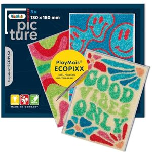 Playmais ® Diamond Painting ECOPIXX PICTURE POCKET Modern Style 130 x 180 mm I Mosaik Bastelset de sémola de maíz a partir de 12 años I cuadros de pintura de diamante con 3 motivos, pinzas, esponja, Playmais ® Diamond Painting ECOPIXX PICTURE POCKET Modern Style 130 x 180 mm I Mosaik Bastelset de sémola de maíz a partir de 12 años I cuadros de pintura de diamante con 3 motivos, pinzas, esponja,
