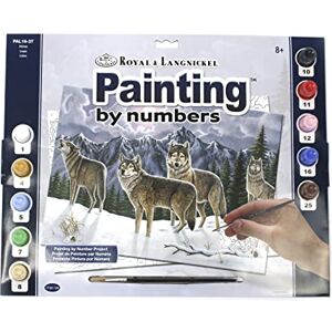 Pracht Creatives Hobby Royal & Langnickel Painting By Numbers Wolf Pack, contiene Colores y Pinceles, Para Adultos y Niños A Partir de 8 Años Pracht Creatives Hobby Royal & Langnickel Painting By Numbers Wolf Pack, contiene Colores y Pinceles, Para Adultos y Niños A Partir de 8 Años